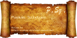 Puskás Szixtusz névjegykártya